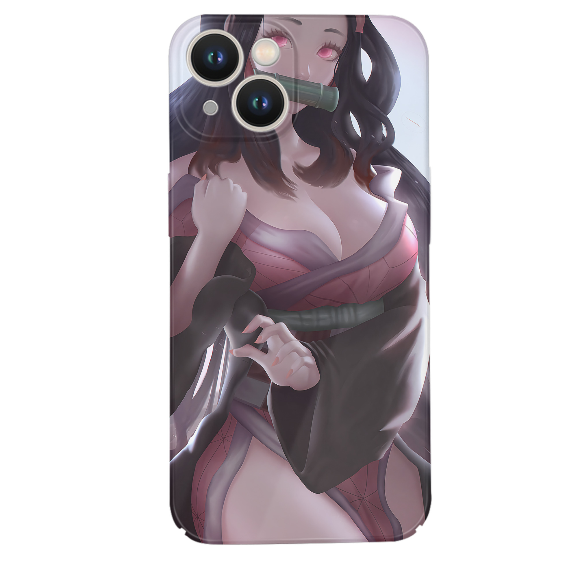 （画像用） 鬼滅の刃（きめつのやいば）竈門 禰󠄀豆子／かまど ねずこ Kamado Nezuko 【iPhone 14シリーズ対応】ハードケース